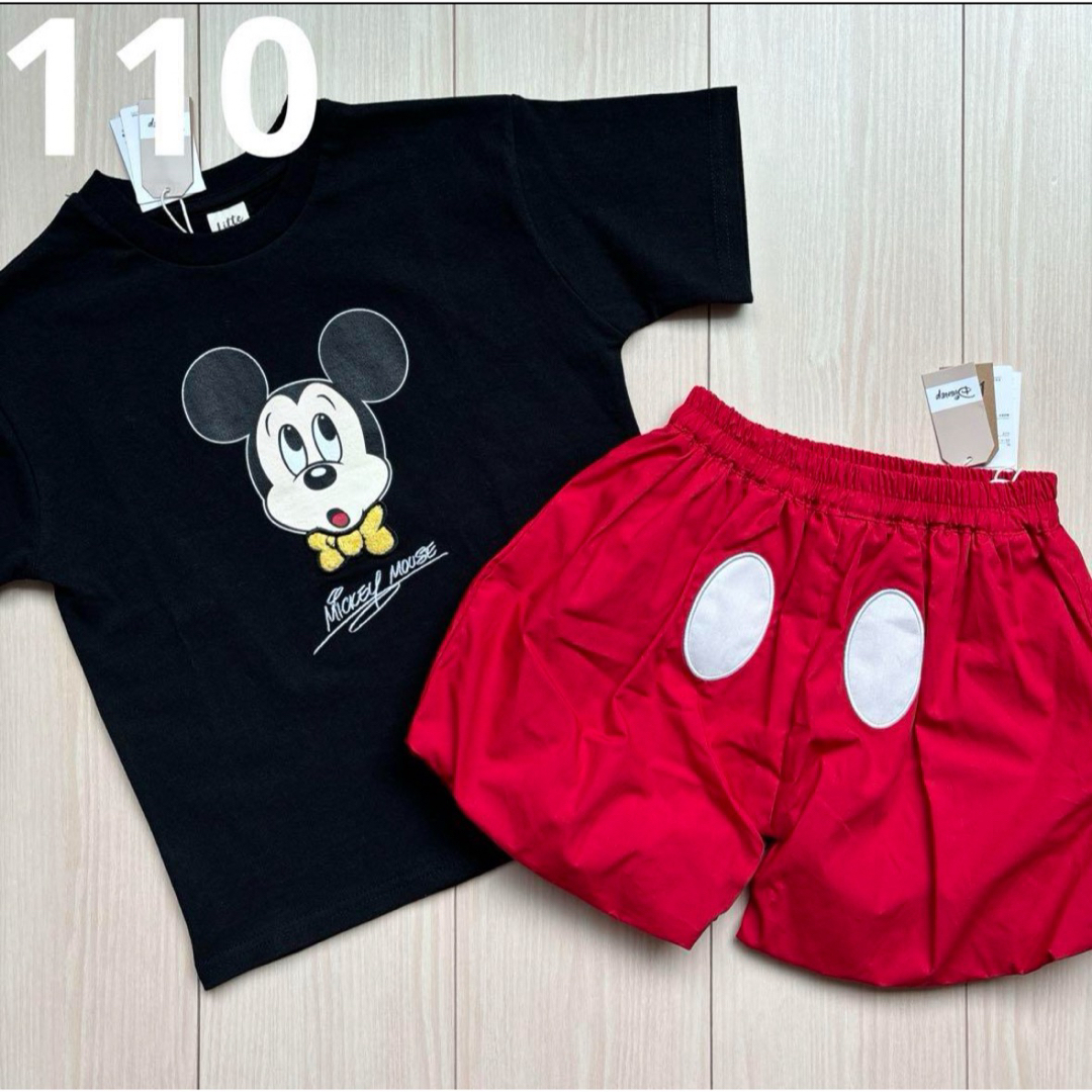 Disney(ディズニー)の【ディズニー】リトシー ミッキー  なりきり Tシャツ☆かぼちゃパンツ 110 キッズ/ベビー/マタニティのキッズ服男の子用(90cm~)(Tシャツ/カットソー)の商品写真