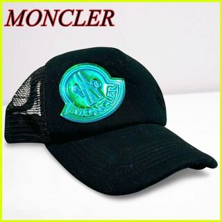 MONCLER - MONCLER モンクレール GENIUS ロゴ コットン キャップ 帽子 黒