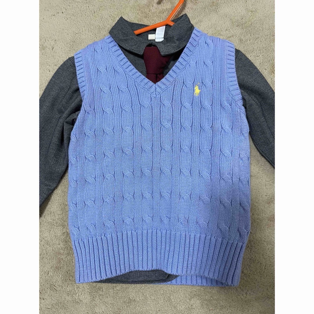 POLO RALPH LAUREN(ポロラルフローレン)のラルフローレン LAUREN ニットベスト　シャツセット キッズ/ベビー/マタニティのキッズ服男の子用(90cm~)(ニット)の商品写真