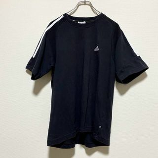 アディダス(adidas)のアメリカ古着　adidas 半袖　Tシャツ　三本ライン　アディダス　C30(Tシャツ/カットソー(半袖/袖なし))