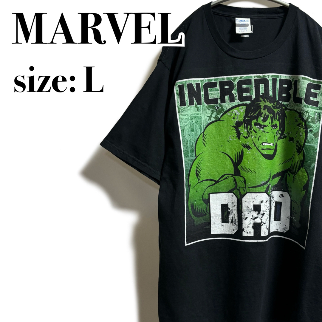 MARVEL(マーベル)のMARVEL マーベル ハルク アメコミ キャラT プリント 海外古着 メンズのトップス(Tシャツ/カットソー(半袖/袖なし))の商品写真