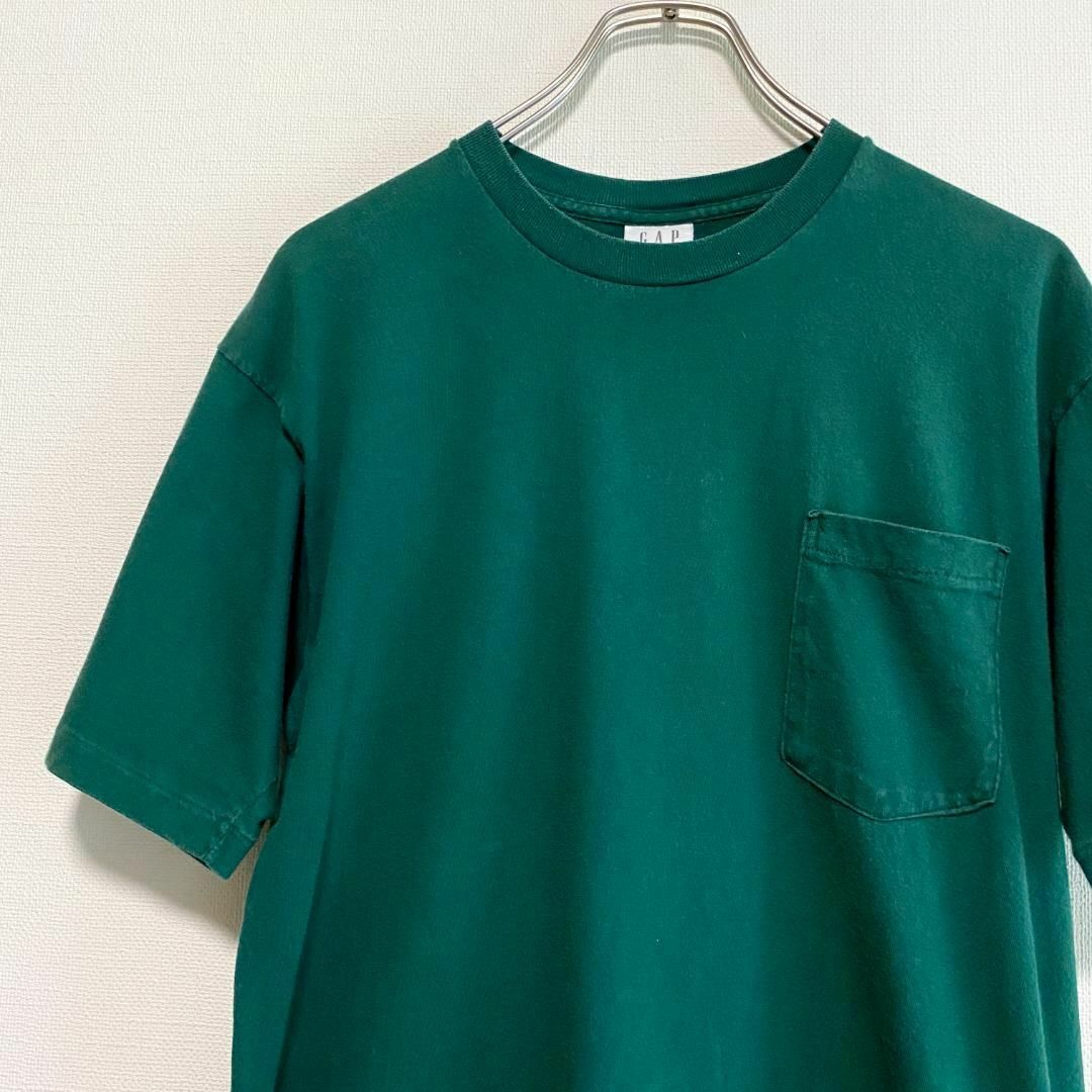 GAP(ギャップ)のアメリカ古着　オールドギャップ　90s シングルステッチ　半袖　Tシャツ　無地 メンズのトップス(Tシャツ/カットソー(半袖/袖なし))の商品写真