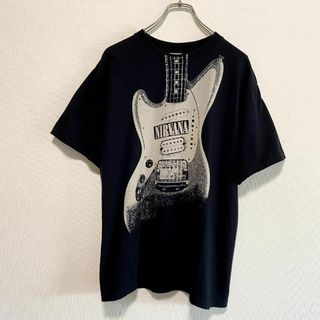 アンビル(Anvil)のアメリカ古着　Nirvana　ニルヴァーナ　ギター　カートコバーン　半袖Ｔシャツ(Tシャツ/カットソー(半袖/袖なし))