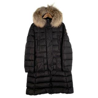 モンクレール(MONCLER)のMONCLER モンクレール KHLOE JACKET ダウン ファーコート ジャケット ロング ブラック レディース Size 5(ダウンジャケット)