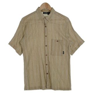 パタゴニア(patagonia)のpatagonia パタゴニア ORGANIC COTTON オーガニックコットン 半袖シャツ グリーン ベージュ Size S(シャツ)