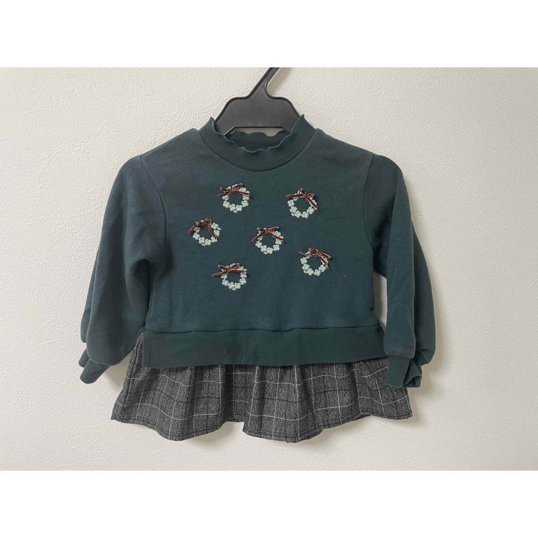 apres les cours(アプレレクール)のアプレ レ クール　女の子　100cm ロングTシャツ キッズ/ベビー/マタニティのキッズ服女の子用(90cm~)(Tシャツ/カットソー)の商品写真