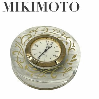 MIKIMOTO - ミキモト　置き時計　H1 ガラス　円形　丸型 インテリア 小型