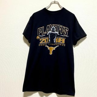 ギルタン(GILDAN)のUSA古着　テキサス・ロングホーンズ　テキサス大学　カレッジ　アメフト　Tシャツ(Tシャツ/カットソー(半袖/袖なし))