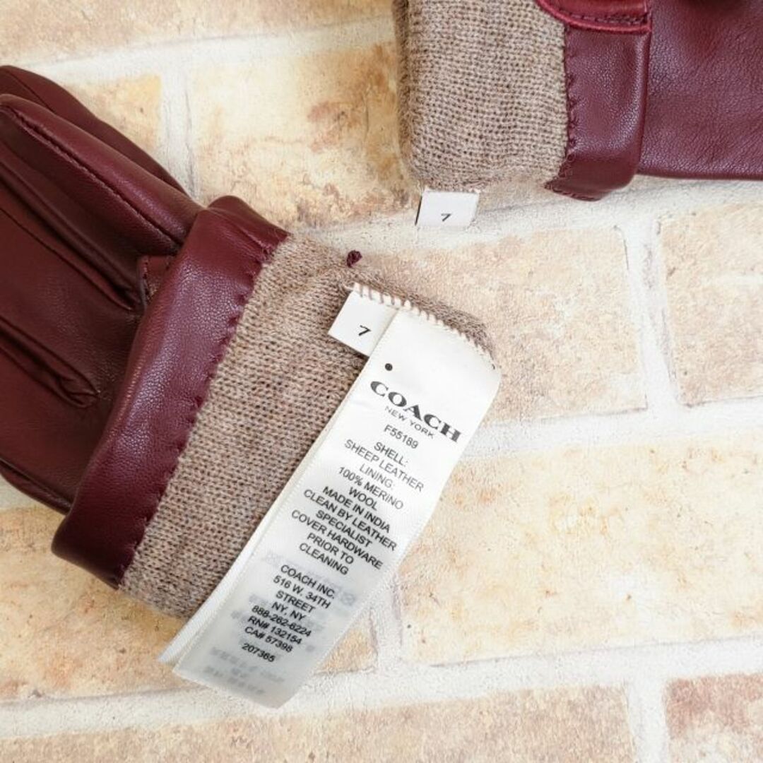 COACH - 美品 コーチ ☆ ターンロック シープレザー 手袋 COACH - 美品 コーチ ☆ ターンロック シープレザー 手袋