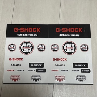 ジーショック(G-SHOCK)の新品未使用 G-SHOCK 40周年限定ステッカー2枚セット レアアイテム(腕時計(デジタル))