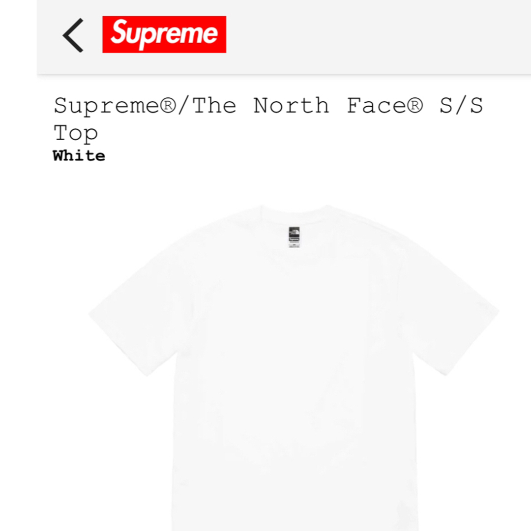 Supreme(シュプリーム)のSupreme × The North Face S/S Top 白 XXL メンズのトップス(Tシャツ/カットソー(半袖/袖なし))の商品写真