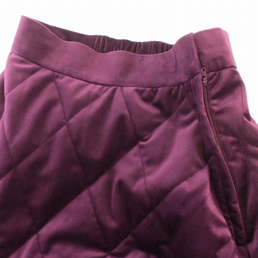 other(アザー)のアンドエルシー &ellecy 22AW キルティングスカート ロング M 紫 レディースのスカート(ロングスカート)の商品写真