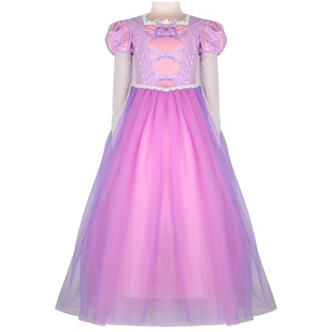 CR1紫プリンセスドレス女の子長袖コスプレドレス140サイズ キッズ/ベビー/マタニティのキッズ服女の子用(90cm~)(ドレス/フォーマル)の商品写真