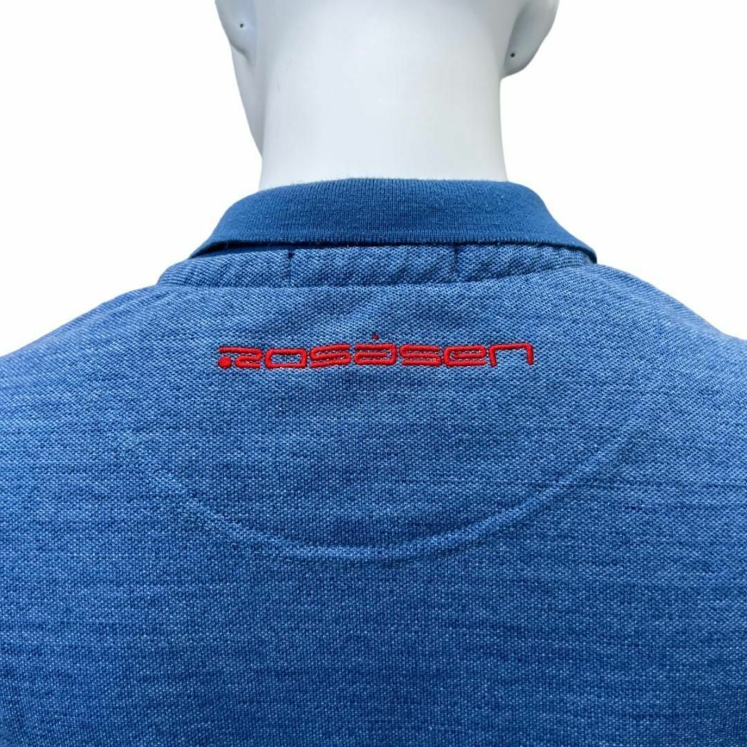ROSASEN(ロサーゼン)の美品 ロサーセン 半袖 ポロシャツ M サイズ レディース 青 ゴルフウェア スポーツ/アウトドアのゴルフ(ウエア)の商品写真
