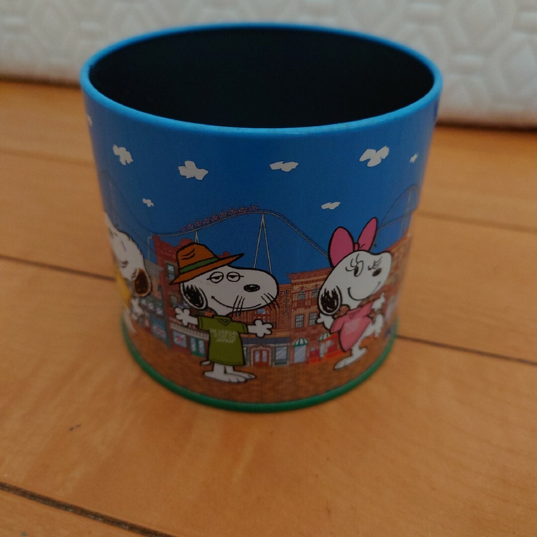 SNOOPY(スヌーピー)のUSJ　スヌーピー　空き缶　蓋なし エンタメ/ホビーのおもちゃ/ぬいぐるみ(キャラクターグッズ)の商品写真