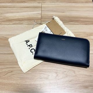 アーペーセー(A.P.C)の新品タグ付き A.P.C. 長財布 ラウンド ネイビー 紺 アーペーセー  財布(財布)