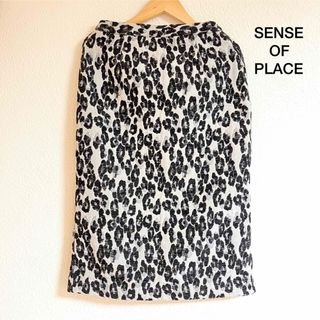 センスオブプレイスバイアーバンリサーチ(SENSE OF PLACE by URBAN RESEARCH)の【美品】SENSE OF PLACE センスオブプレイス レディース スカート(ひざ丈スカート)