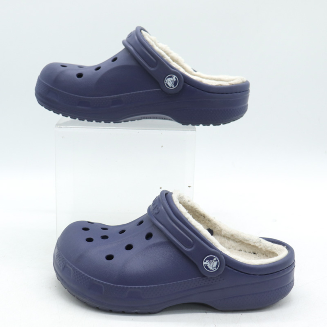 クロックス サンダル ボア 防寒 シューズ 靴 キッズ 男の子用 J2-4サイズ ネイビー Crocs キッズ/ベビー/マタニティのキッズ靴/シューズ(15cm~)(サンダル)の商品写真