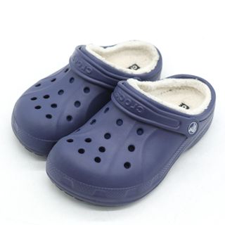 クロックス サンダル ボア 防寒 シューズ 靴 キッズ 男の子用 J2-4サイズ ネイビー Crocs(サンダル)