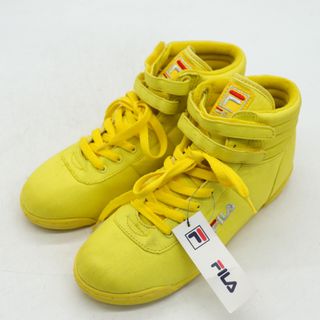 フィラ(FILA)のフィラ スニーカー 未使用 ハイカット シューズ 靴  レディース 24.5サイズ イエロー FILA(スニーカー)