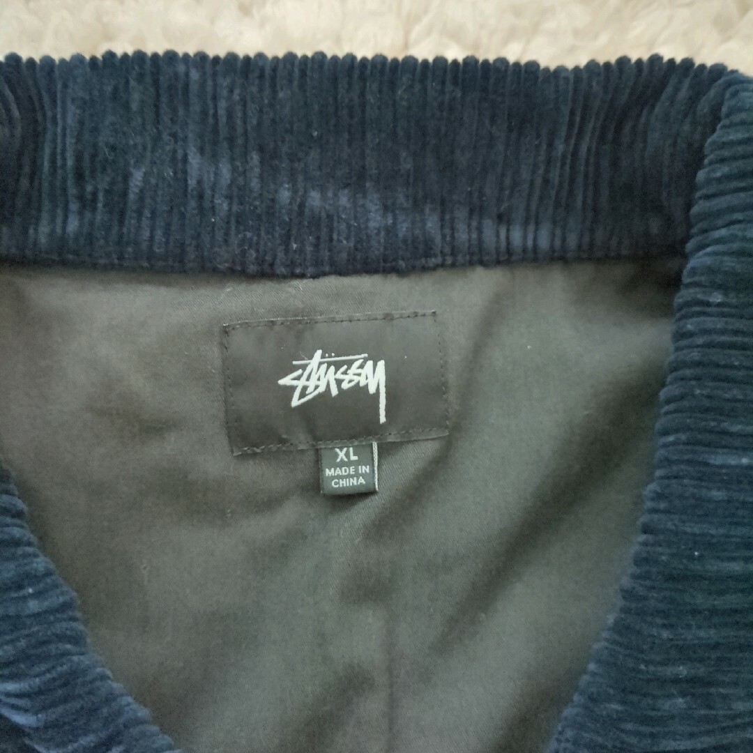 STUSSY(ステューシー)の美品 ステューシー コーデュロイ バイカラー ストックロゴ XL 切り替え メンズのジャケット/アウター(ブルゾン)の商品写真