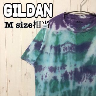 ギルタン(GILDAN)のタイダイTシャツ GILDAN ギルダン Mサイズ相当 クルーネック 海外古着(Tシャツ/カットソー(半袖/袖なし))