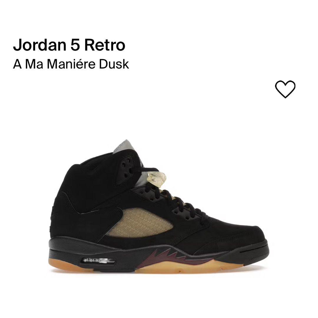 NIKE(ナイキ)のA MA MANIÉRE X AIR JORDAN V "DUSK" メンズの靴/シューズ(スニーカー)の商品写真