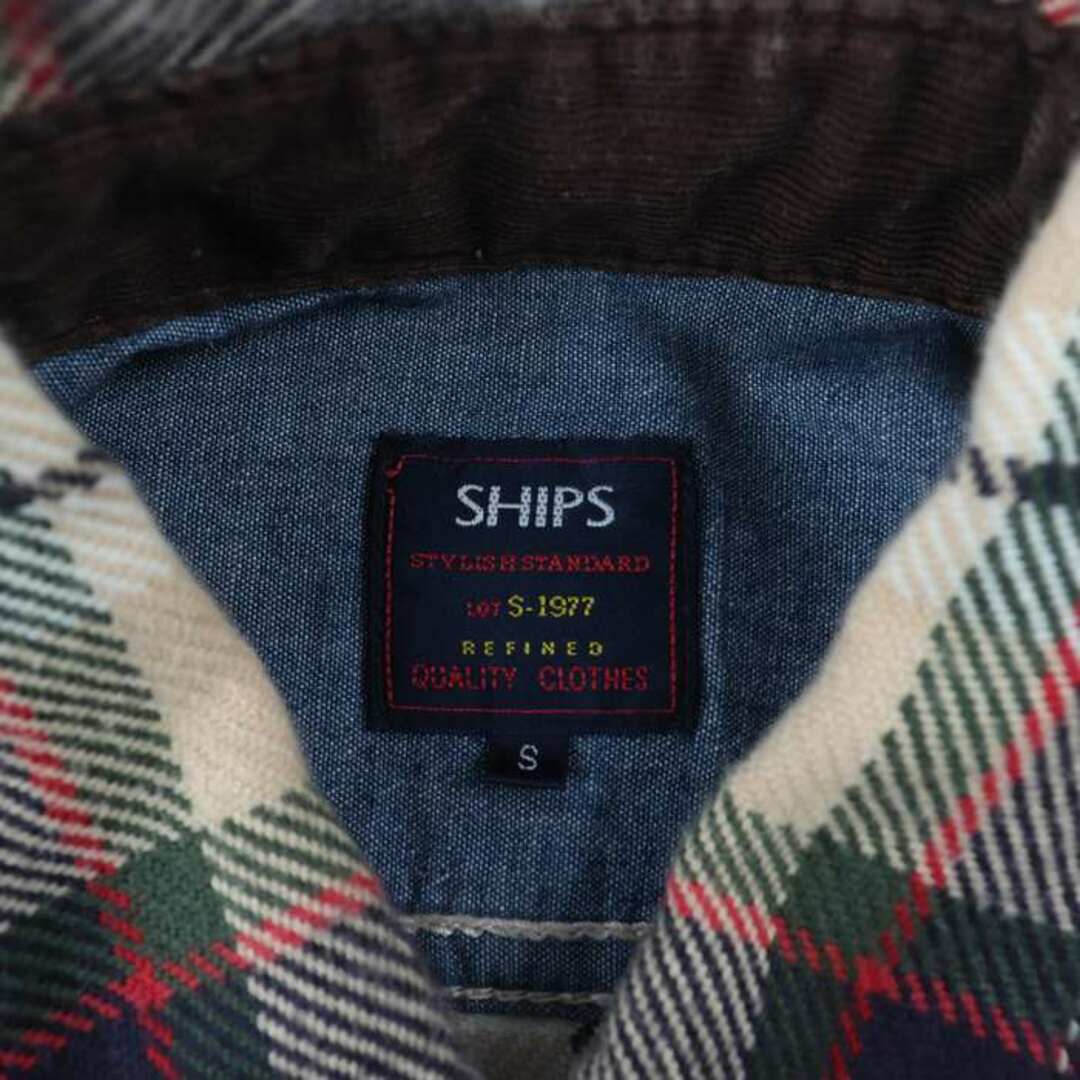 SHIPS(シップス)のシップス シャツ 長袖 チェック柄 綿100％ トップス メンズ Sサイズ ベージュ SHIPS メンズのトップス(シャツ)の商品写真