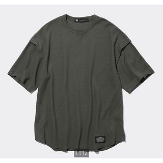 ジーユー(GU)のGU × UNDERCOVER ドライワッフルT DARK GREEN(Tシャツ/カットソー(半袖/袖なし))