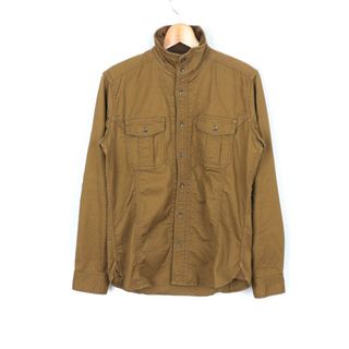 アバハウス(ABAHOUSE)のアバハウス シャツ 長袖 ハイネック コットン ストレッチ トップス メンズ 2サイズ カーキ ABAHOUSE(シャツ)