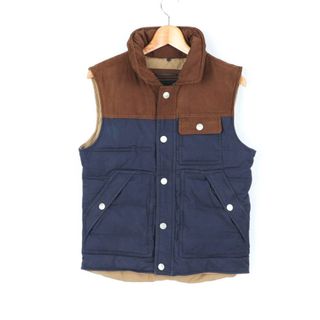 ザラ メン ベスト 中綿 デニムコレクション コットン アウター ファー無し  メンズ Sサイズ ブラウン系 ZARA MAN(その他)