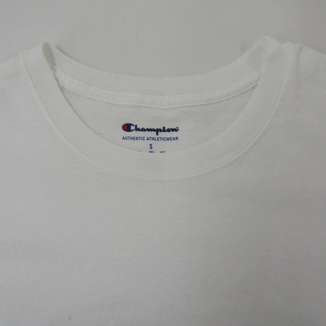 Champion(チャンピオン)のチャンピオン 半袖Tシャツ 袖ロゴ スポーツウエア コットン メンズ Sサイズ ホワイト Champion メンズのトップス(Tシャツ/カットソー(半袖/袖なし))の商品写真