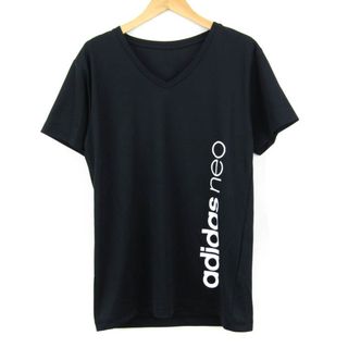 アディダス(adidas)のアディダス 半袖Tシャツ ロゴT ネオレーベル スポーツウエア メンズ Lサイズ ブラック adidas(Tシャツ/カットソー(半袖/袖なし))