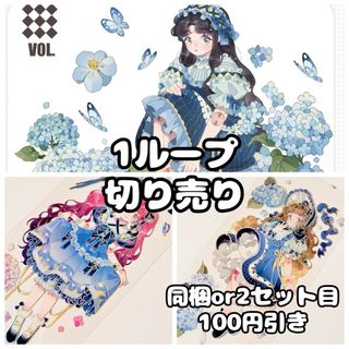 海外　E厘米　完美人偶　女の子　人物　花　ホロ銀　マステ　1ループ　切り売り(テープ/マスキングテープ)