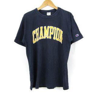 チャンピオン(Champion)のチャンピオン 半袖Tシャツ ロゴT スポーツウエア コットン100%  メンズ Mサイズ ネイビー×イエロー Champion(Tシャツ/カットソー(半袖/袖なし))