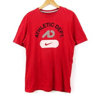 ナイキ(NIKE)のナイキ 半袖Tシャツ ロゴT スタンダードフィット スポーツウエア メンズ Lサイズ レッド NIKE(Tシャツ/カットソー(半袖/袖なし))