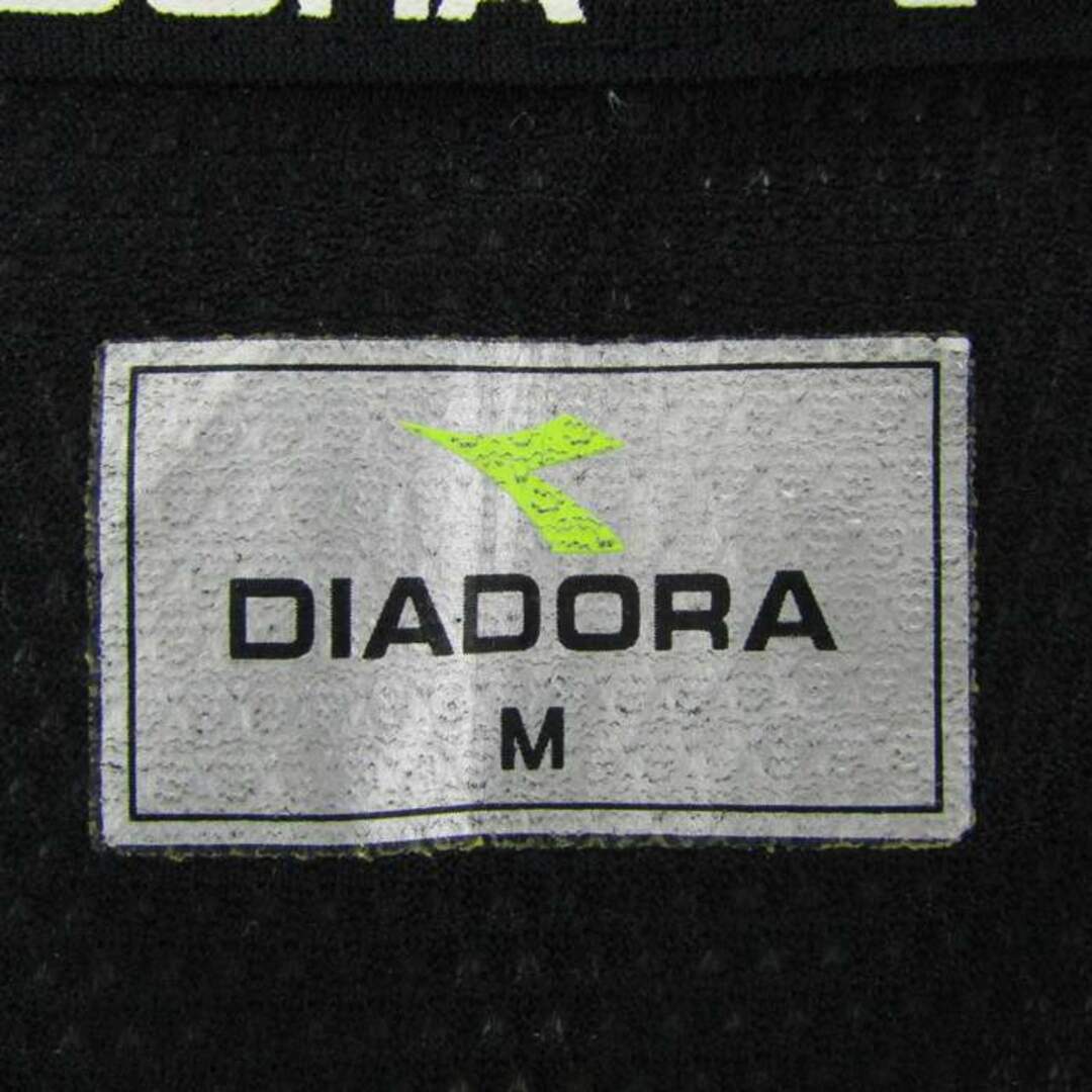 DIADORA(ディアドラ)のディアドラ 半袖Tシャツ ロゴT バックロゴ スポーツウエア メンズ Mサイズ ブラック×イエロー Diadora メンズのトップス(Tシャツ/カットソー(半袖/袖なし))の商品写真