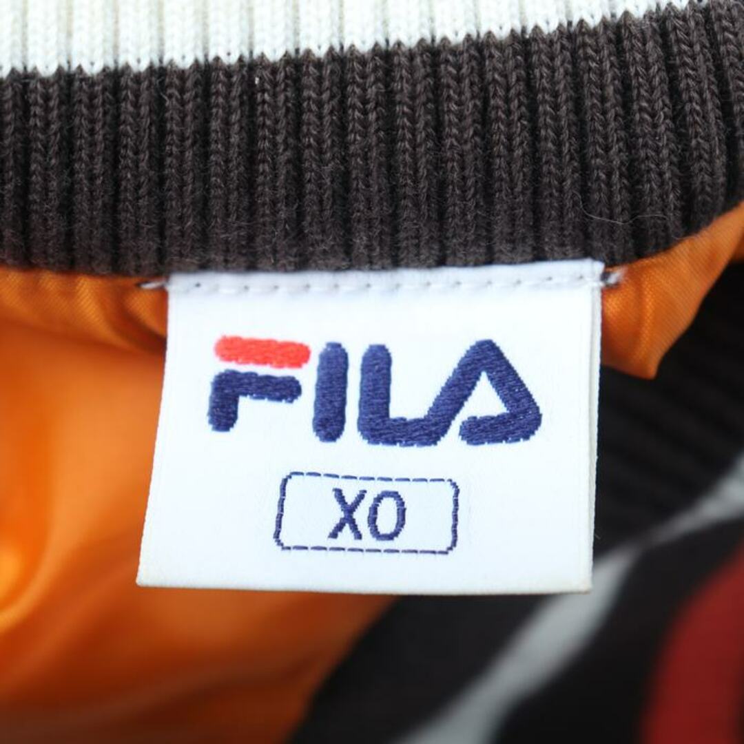 FILA(フィラ)のフィラ ジップアップブルゾン 中綿入り ジャンパー アウター 大きいサイズ メンズ XOサイズ ブラウン×オレンジ FILA メンズのジャケット/アウター(ブルゾン)の商品写真