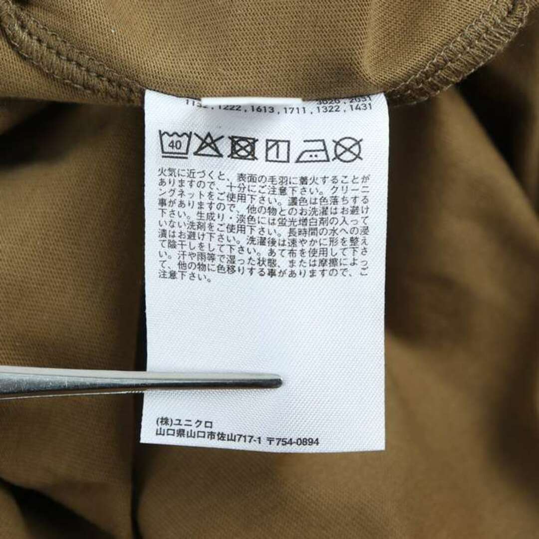 UNIQLO(ユニクロ)のユニクロ ロングワンピース 半袖 ベルト付き 大きいサイズ 未使用品 レディース XLサイズ カーキ UNIQLO レディースのワンピース(その他)の商品写真