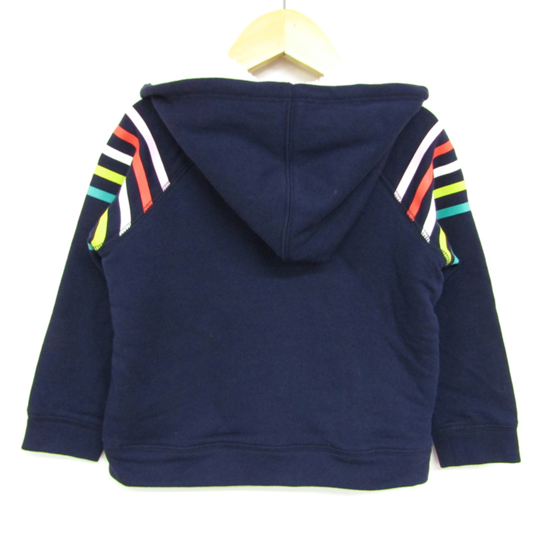 GAP(ギャップ)のギャップ ジップアップパーカー フロントロゴ 裏ボア 未使用品 キッズ 男の子用 105サイズ ネイビー GAP キッズ/ベビー/マタニティのキッズ服女の子用(90cm~)(Tシャツ/カットソー)の商品写真