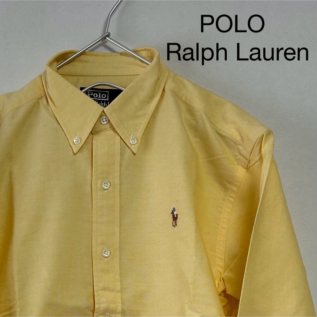 Ralph Lauren(ラルフローレン)の新品 90s POLO Ralph Lauren 長袖BDシャツ イエロー メンズのトップス(シャツ)の商品写真