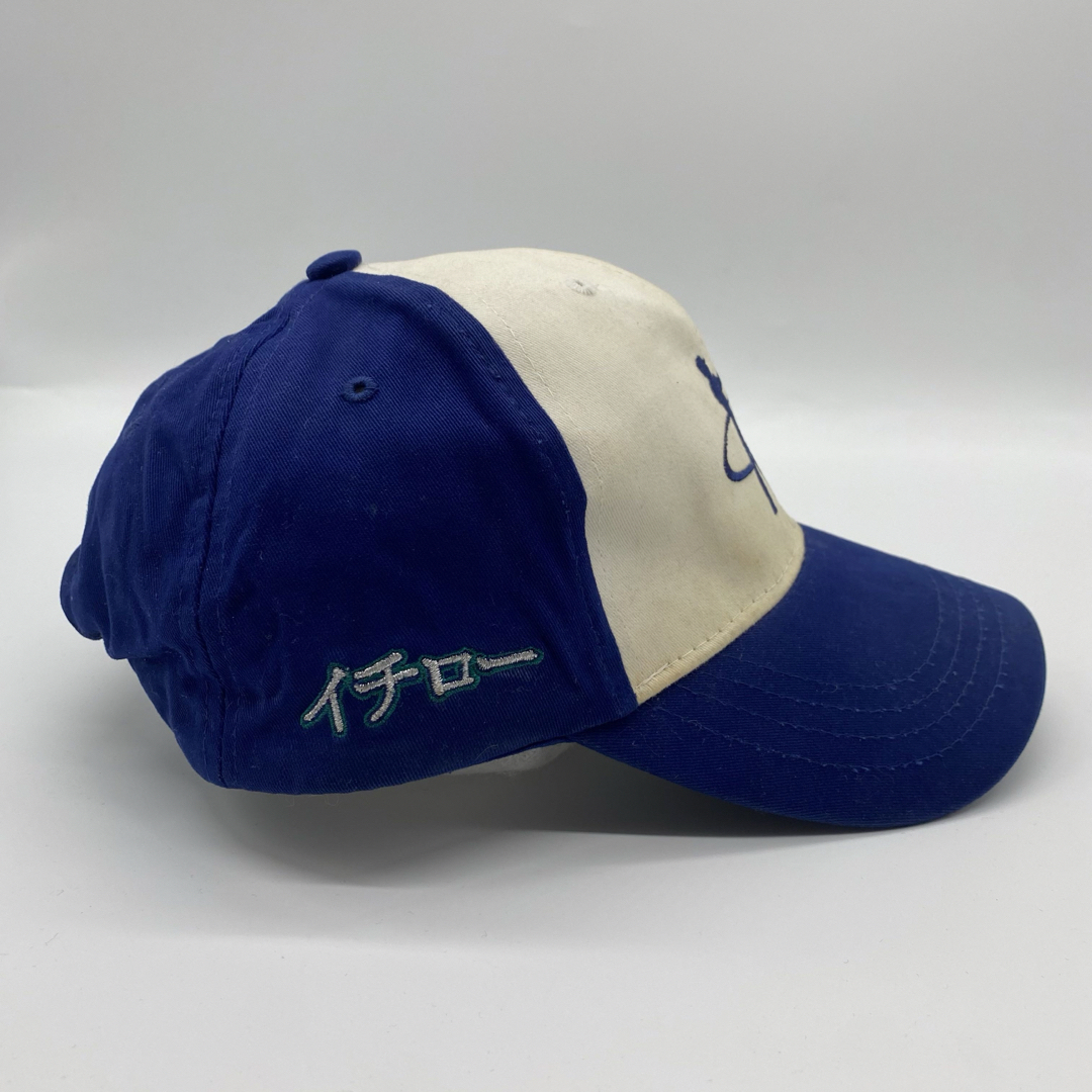 MLB(メジャーリーグベースボール)のレア　会場限定　イチローマリナーズ殿堂入り記念　刺繍ロゴ　2トーンカラーキャップ メンズの帽子(キャップ)の商品写真