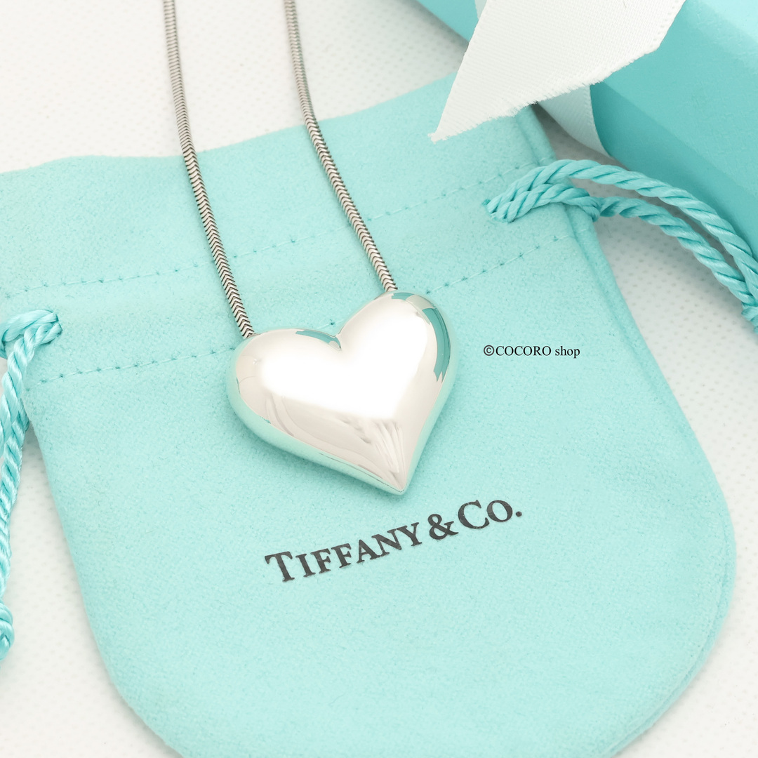 Tiffany & Co.(ティファニー)の【美品】TIFFANY&Co. ピンチド ハート スネイク チェーン ネックレス レディースのアクセサリー(ネックレス)の商品写真