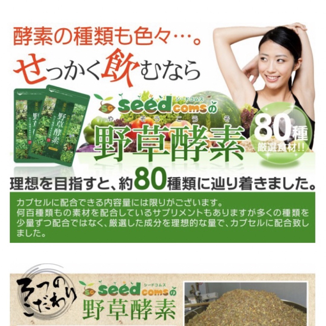 野草酵素 野菜酵素 サプリメント約3ヵ月分 やさい酵素 美容 ダイエット 食品/飲料/酒の健康食品(ビタミン)の商品写真