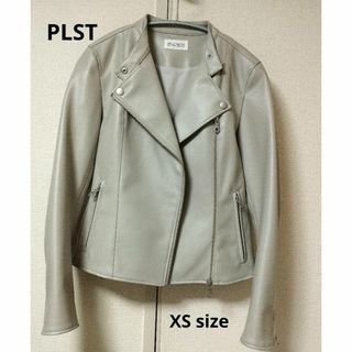 美品　PLST プラステ　エコレザーライダースジャケット XS