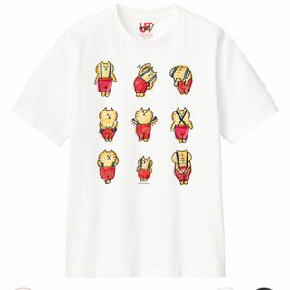 マインドウェイブ(マインドウェイブ)のごろごろにゃんすけ　ユニクロTシャツ　UT XSサイズ　美品(Tシャツ(半袖/袖なし))