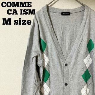 コムサイズム(COMME CA ISM)のCOMME CA ISM コムサイズム コットン カーディガン Mサイズ グレー(カーディガン)