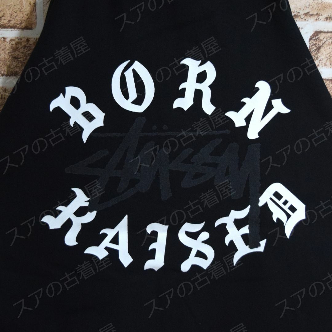 STUSSY(ステューシー)の《ステューシー& BORN X RAISED》正規・新品タグ　黒XL　フルジップ メンズのトップス(パーカー)の商品写真