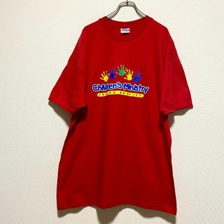 ヘインズ(Hanes)のアメリカ古着　手形プリント　半袖　Ｔシャツ　XLサイズ　ビッグサイズ　J931(Tシャツ/カットソー(半袖/袖なし))