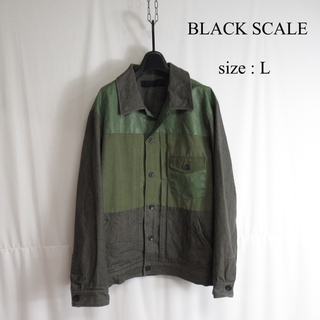 BLACK SCALE デザイン デニム ジャケット グレー ジーンズ ブルゾン(Gジャン/デニムジャケット)
